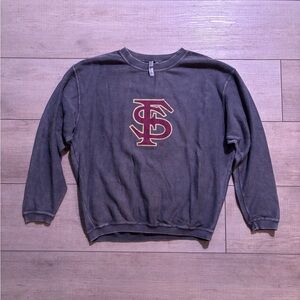 Chicka-D Florida State Seminoles Oversized Corded Corduroy Crewneck Sweatshirt S